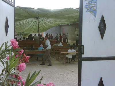 Church service showing community gathering